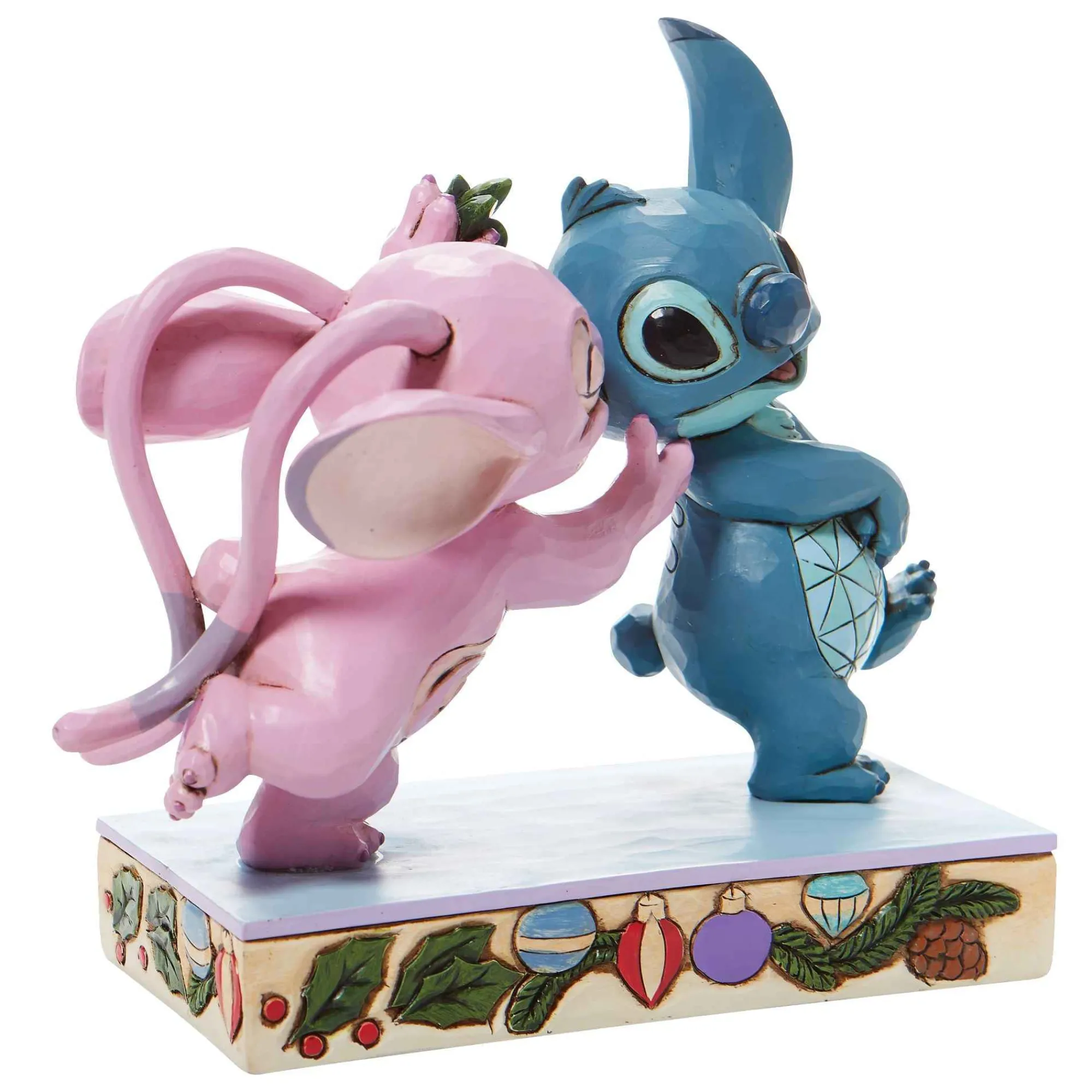Disney Traditions Angel And Stitch Mistletoe
