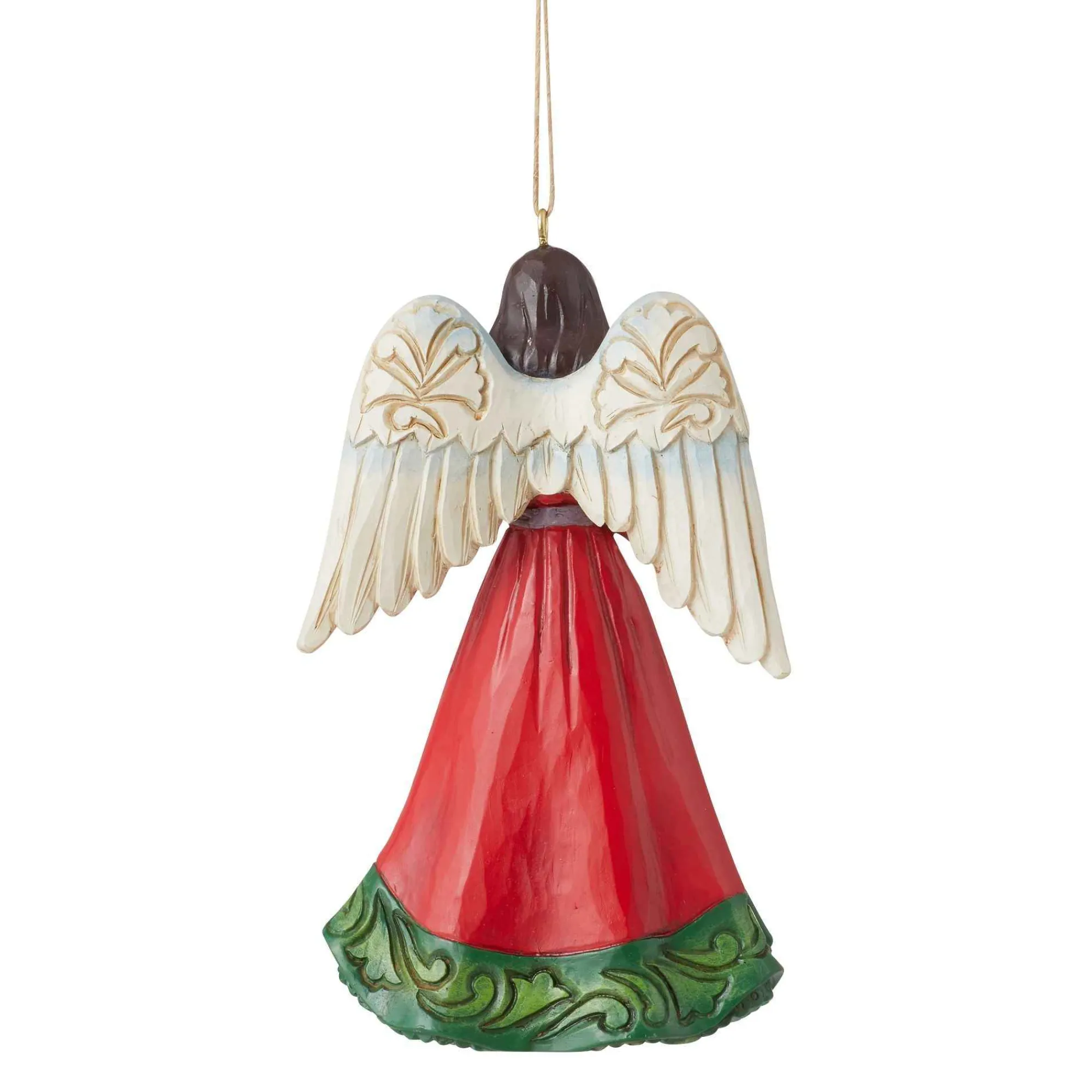 Jim Shore Heartwood Creek Angel With Holly Ornament