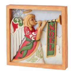 Jim Shore Heartwood Creek Angel With Trumpet Plaque