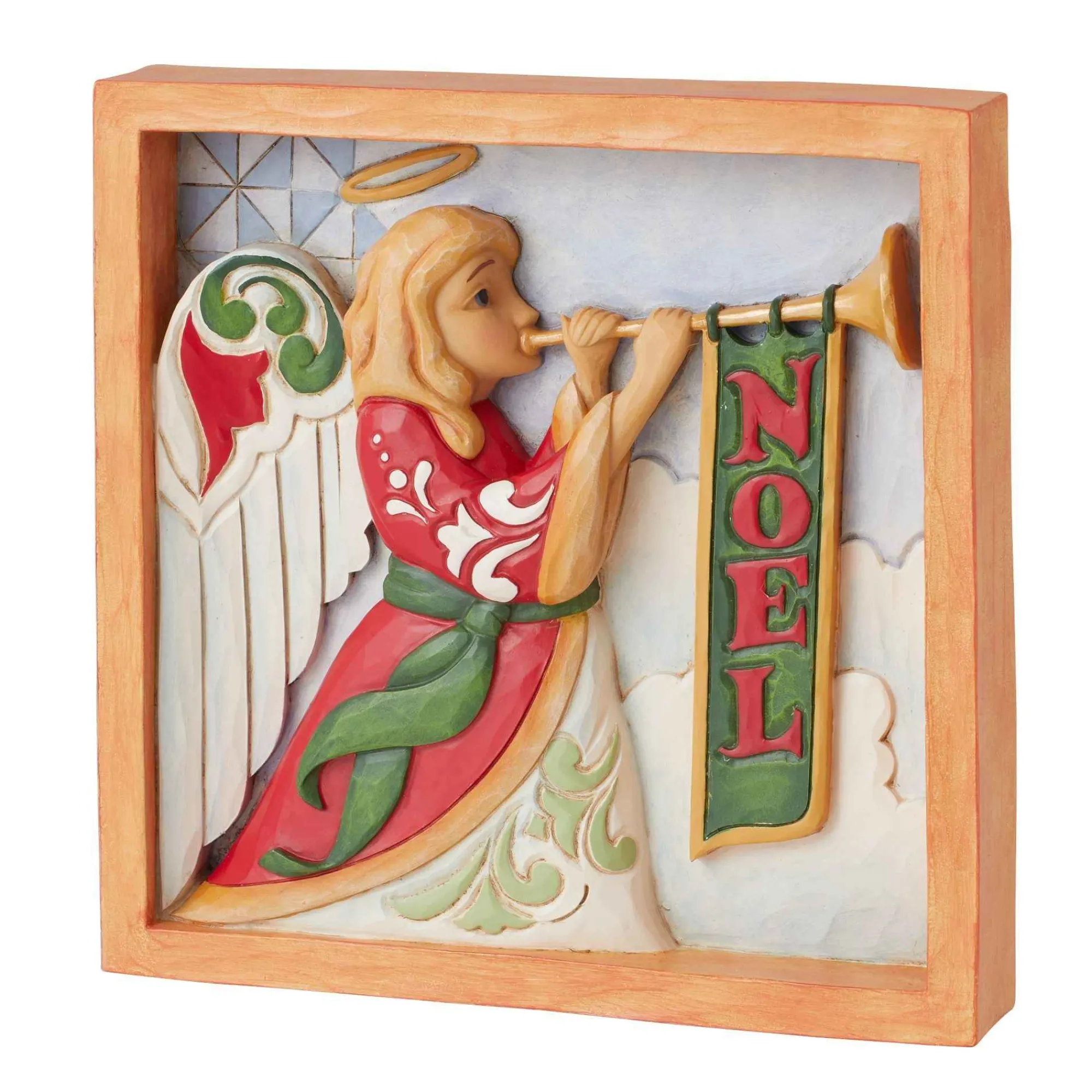 Jim Shore Heartwood Creek Angel With Trumpet Plaque