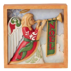 Jim Shore Heartwood Creek Angel With Trumpet Plaque