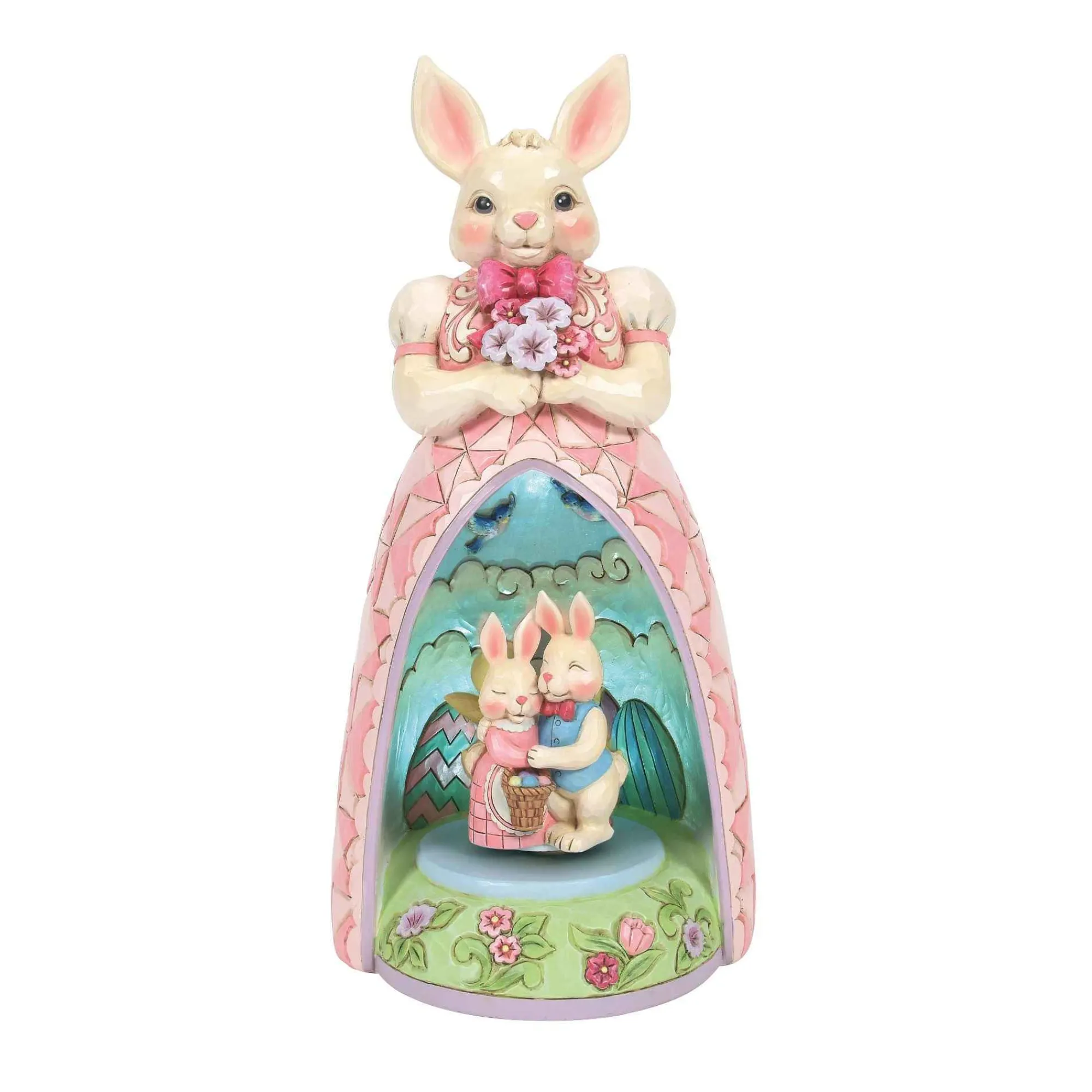 Jim Shore Heartwood Creek Bunny Lighted Rotating Scene