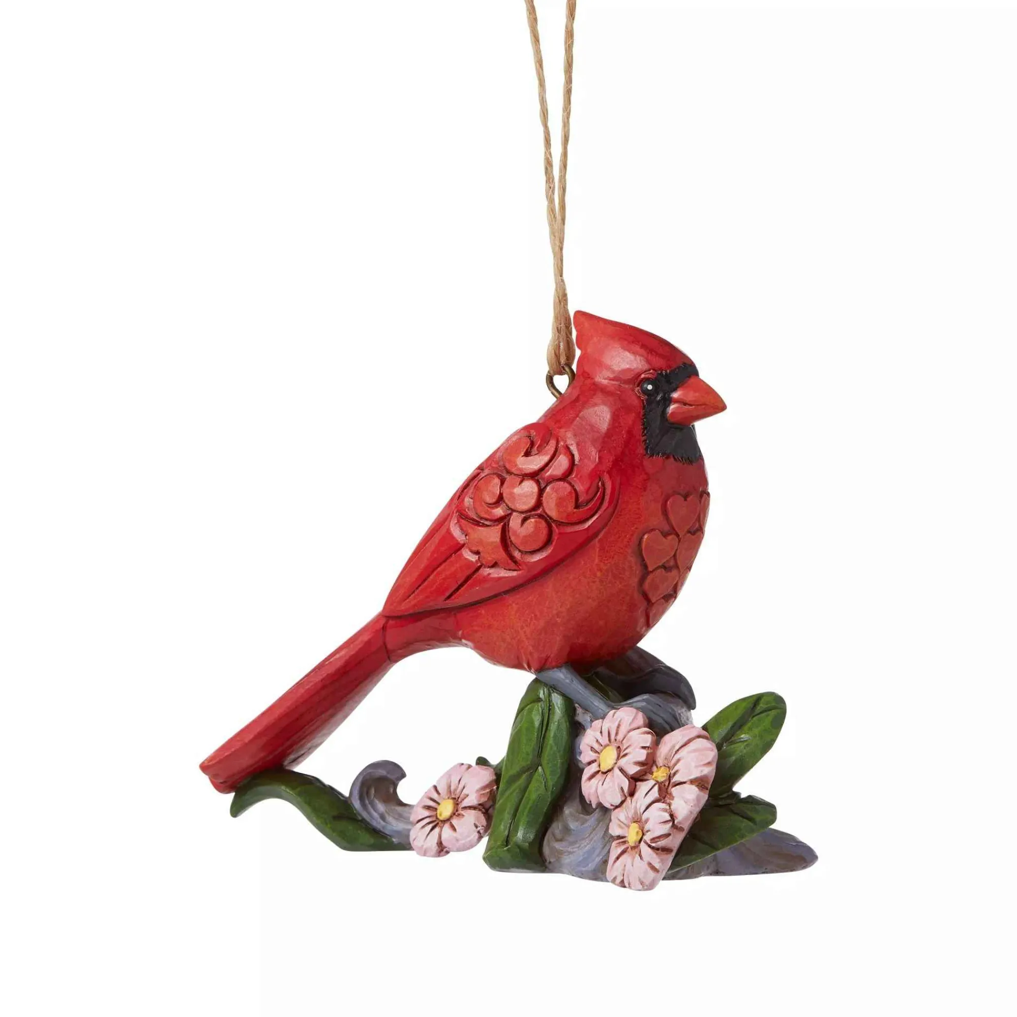 Jim Shore Heartwood Creek Caring Cardinals Flower Orn