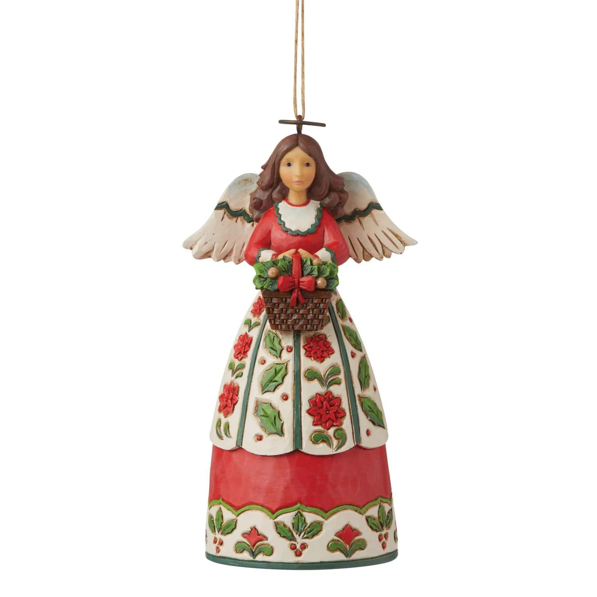 Jim Shore Heartwood Creek Christmas Floral Angel Orn