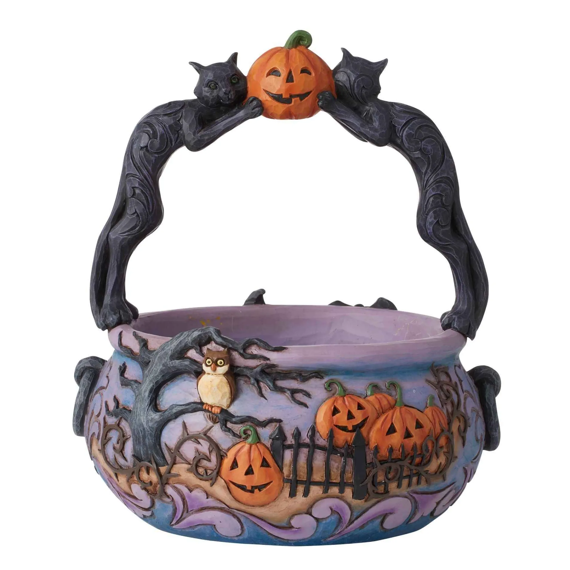 Jim Shore Heartwood Creek Fig Set/4 Halloween Basket