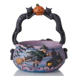 Jim Shore Heartwood Creek Fig Set/4 Halloween Basket
