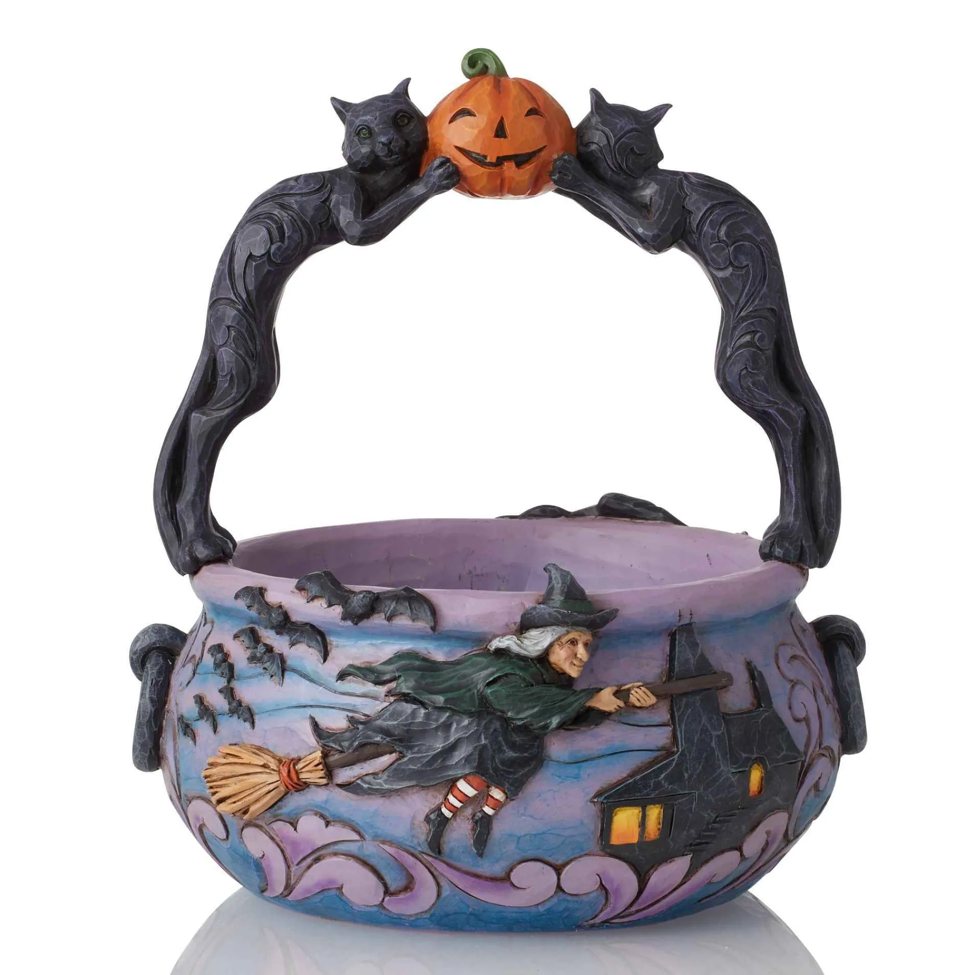 Jim Shore Heartwood Creek Fig Set/4 Halloween Basket