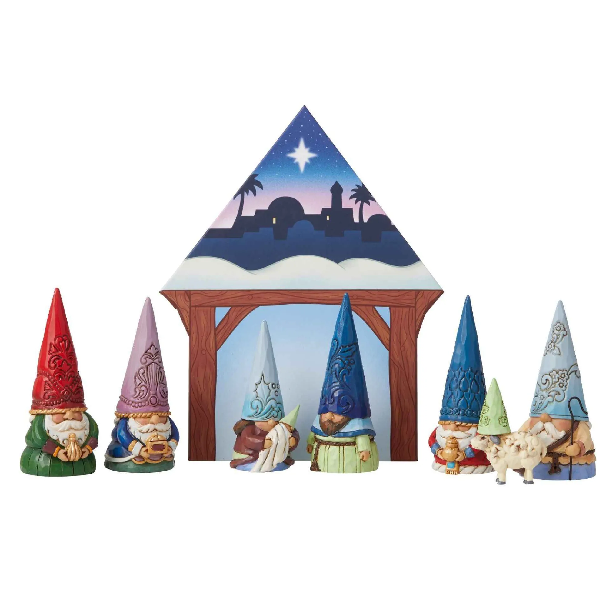 Jim Shore Heartwood Creek Gnome Christmas Pageant 8Pcset