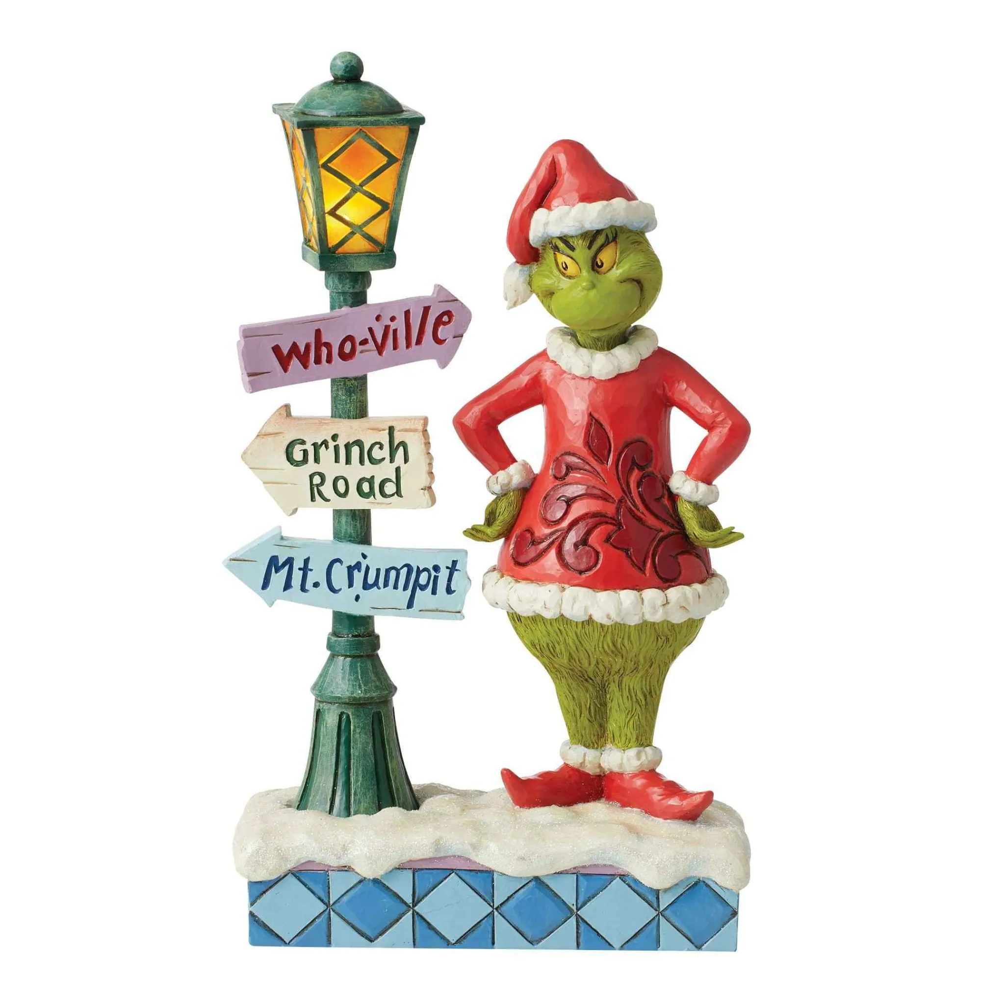Grinch by Jim Shore Grinch By Lit Lamppost