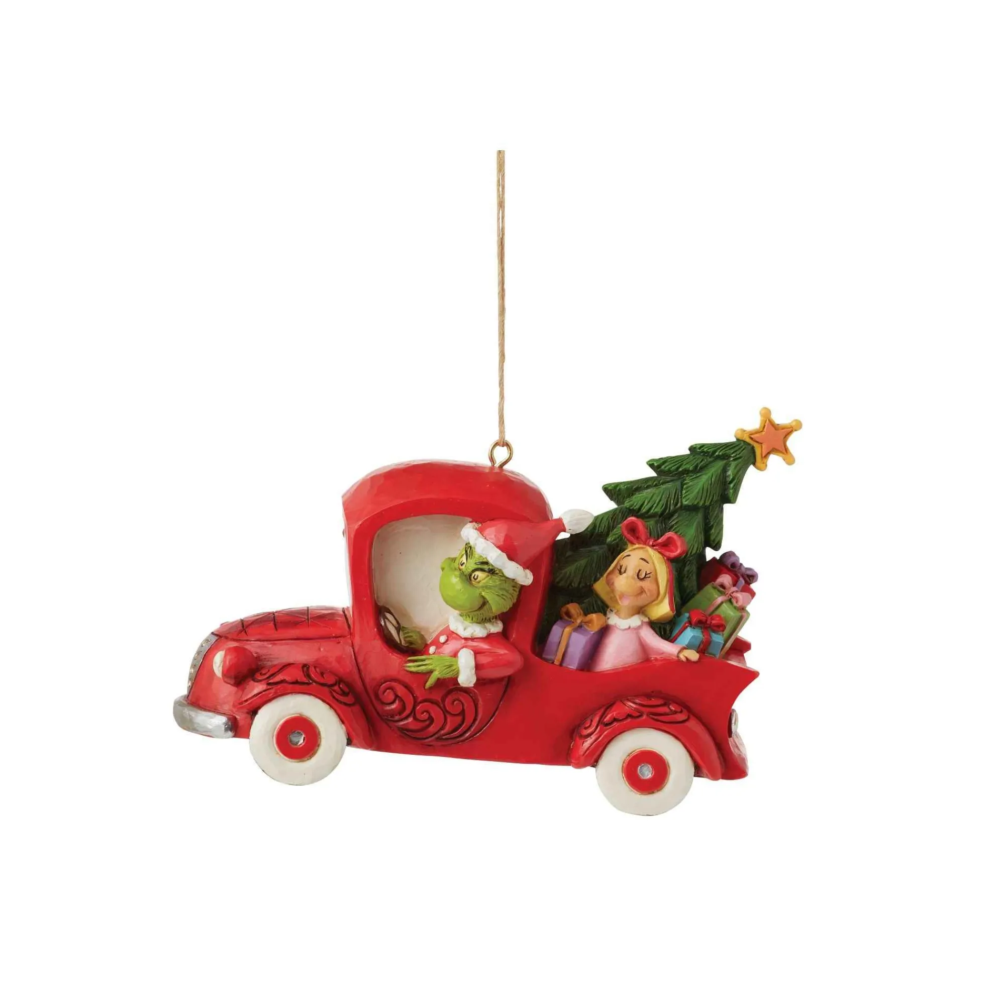 Grinch by Jim Shore Grinch In Red Truck Ornament