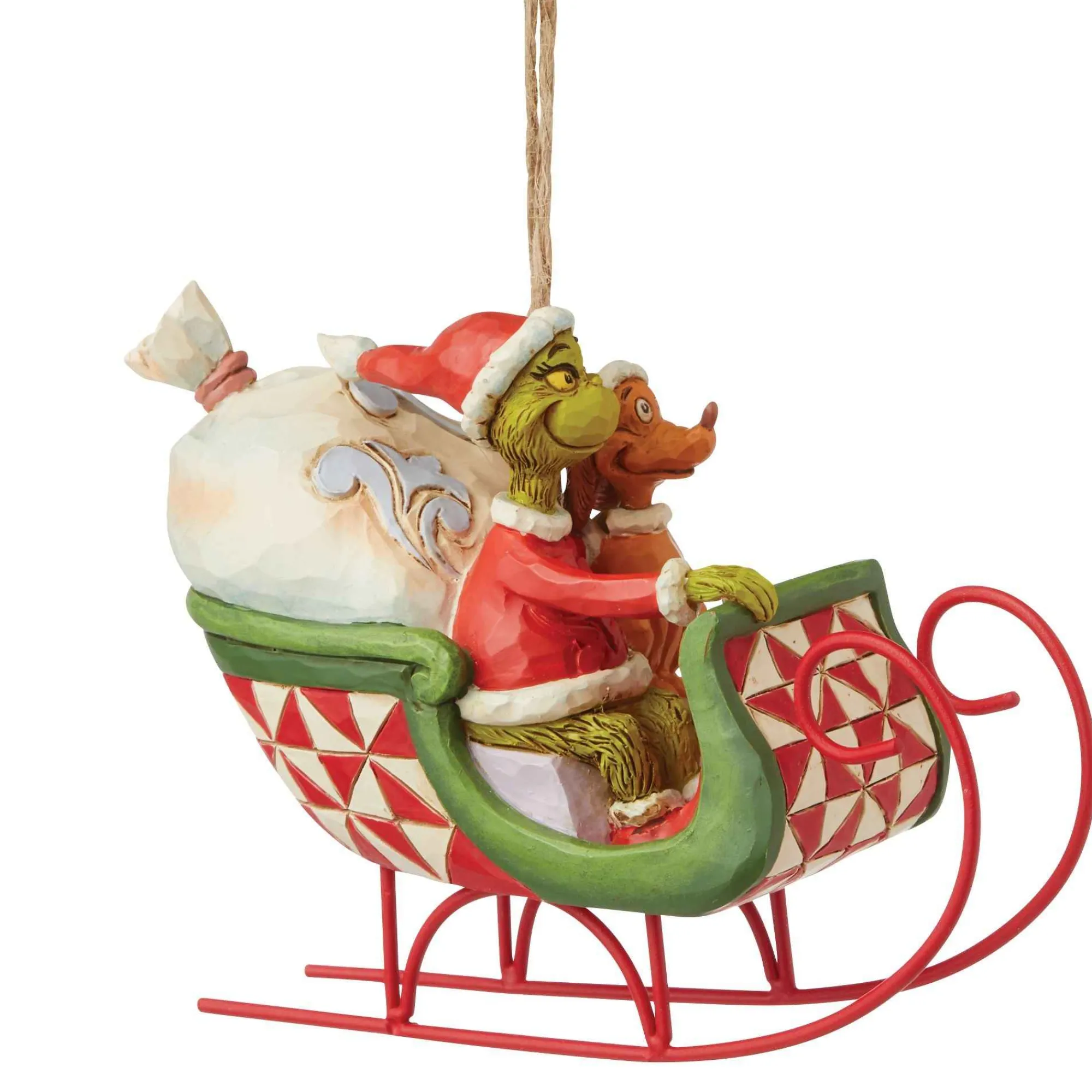 Grinch by Jim Shore Grinch/Max In Sleigh Ornament