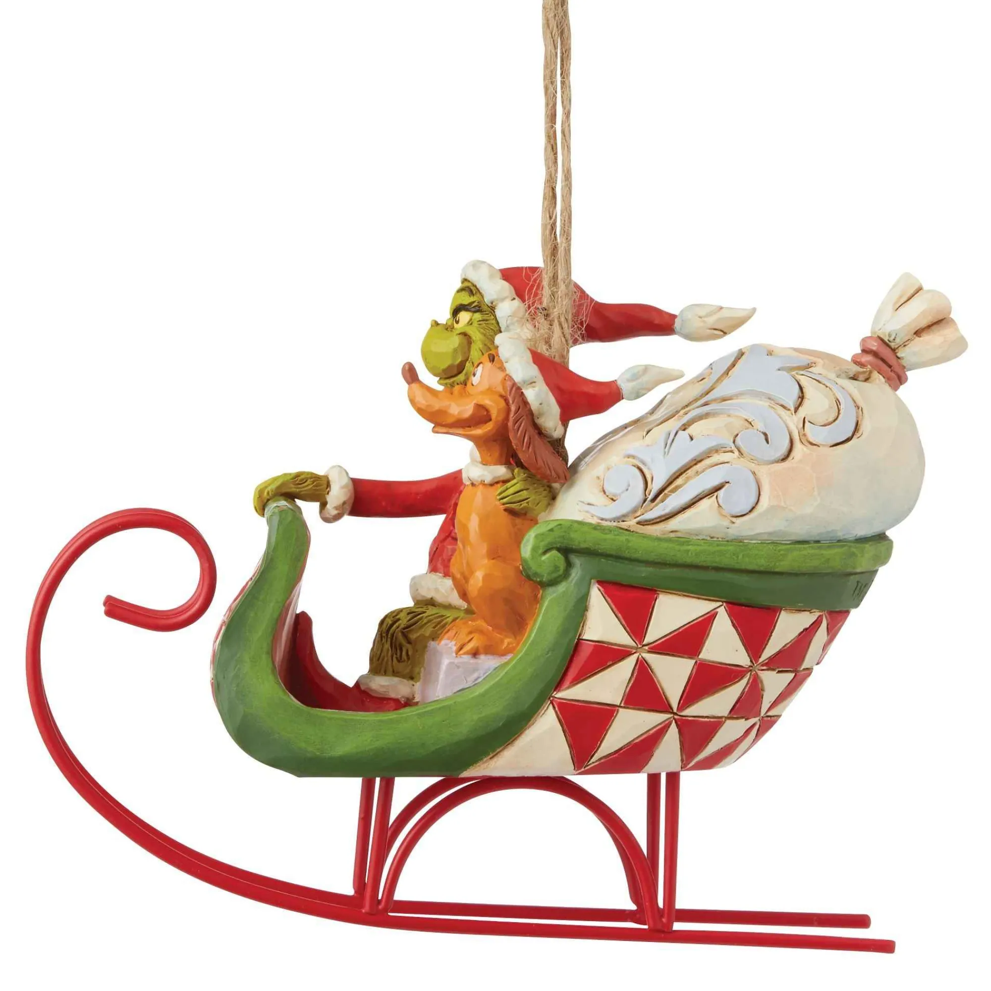 Grinch by Jim Shore Grinch/Max In Sleigh Ornament