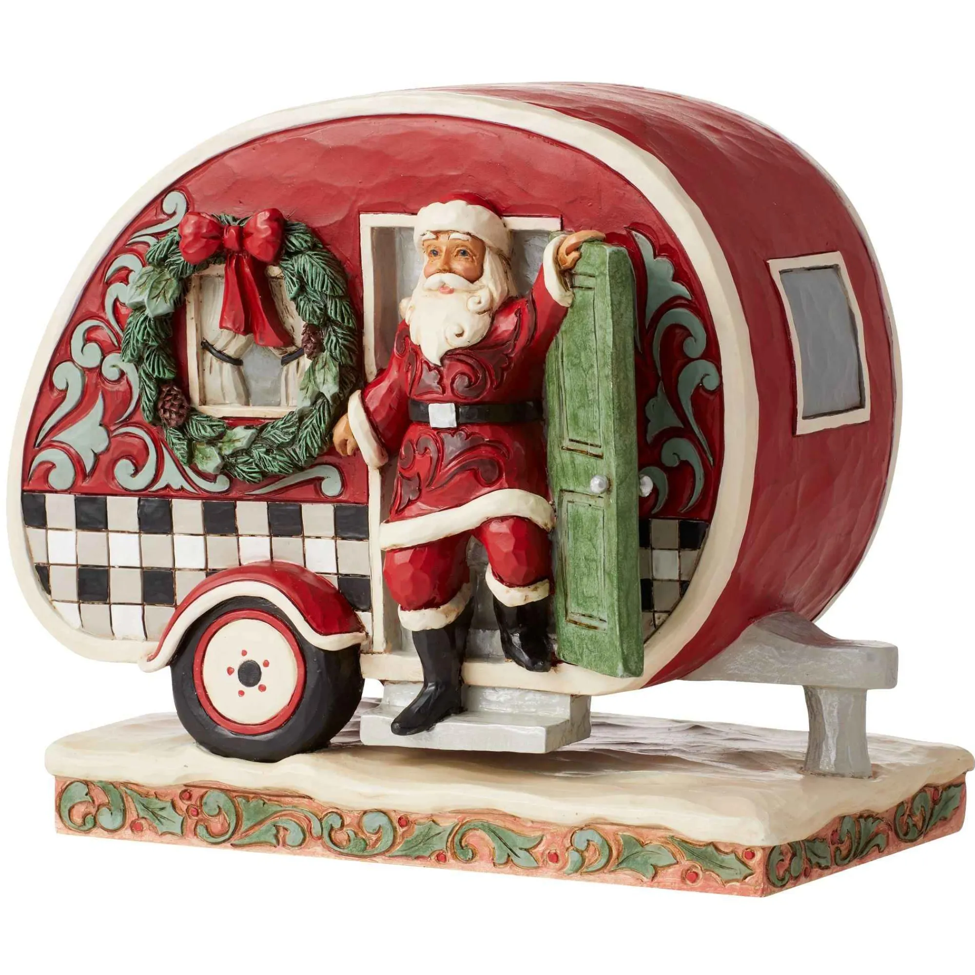 Jim Shore Heartwood Creek Highland Glen Santa Camper