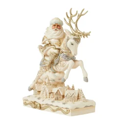 Jim Shore Heartwood Creek Holiday Lustre Santa And Deer
