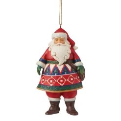 Jim Shore Heartwood Creek Lapland Santa Satchel Orn