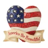 Jim Shore Heartwood Creek Mini Patriotic Beautiful Heart