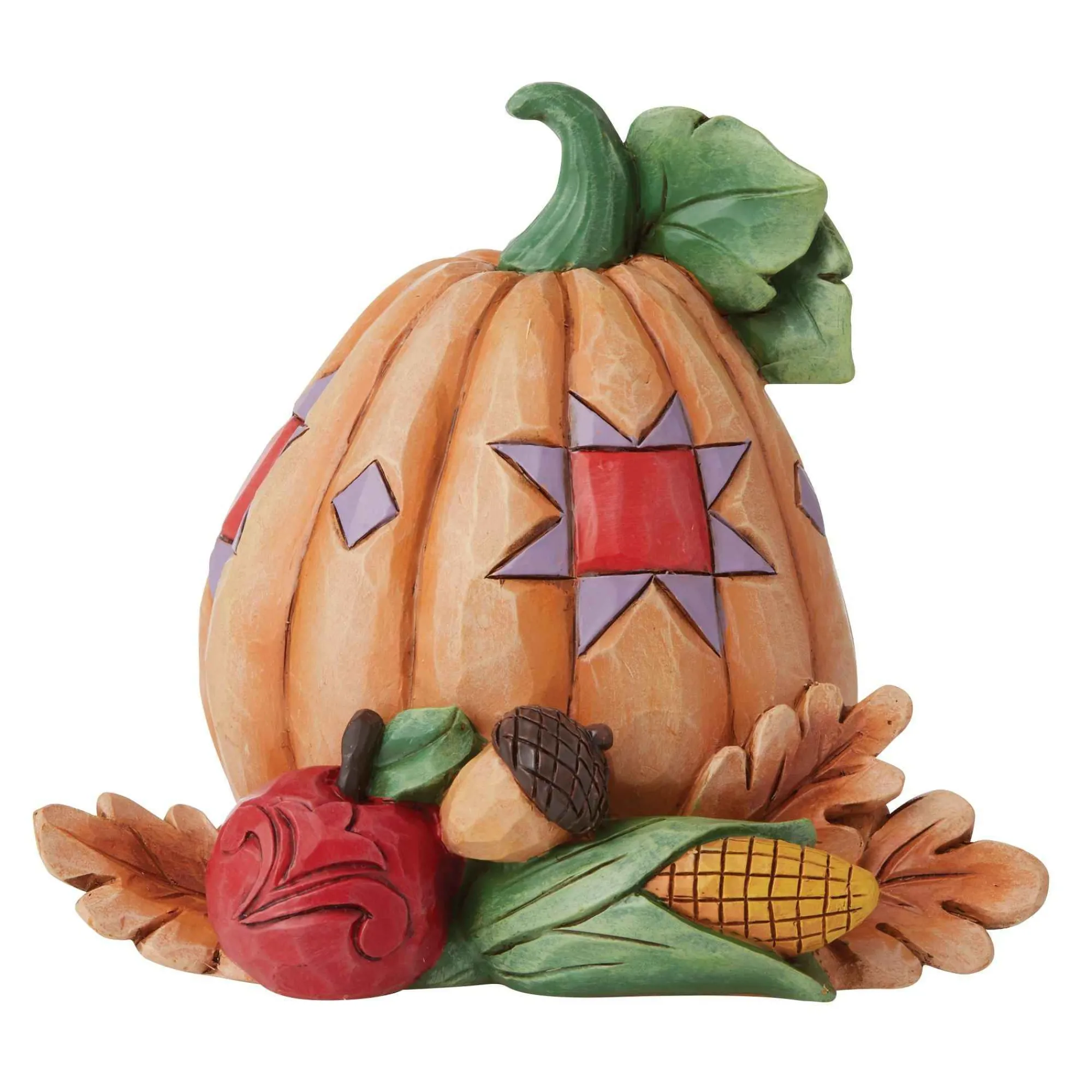 Jim Shore Heartwood Creek Mini Pumpkin With Bounty