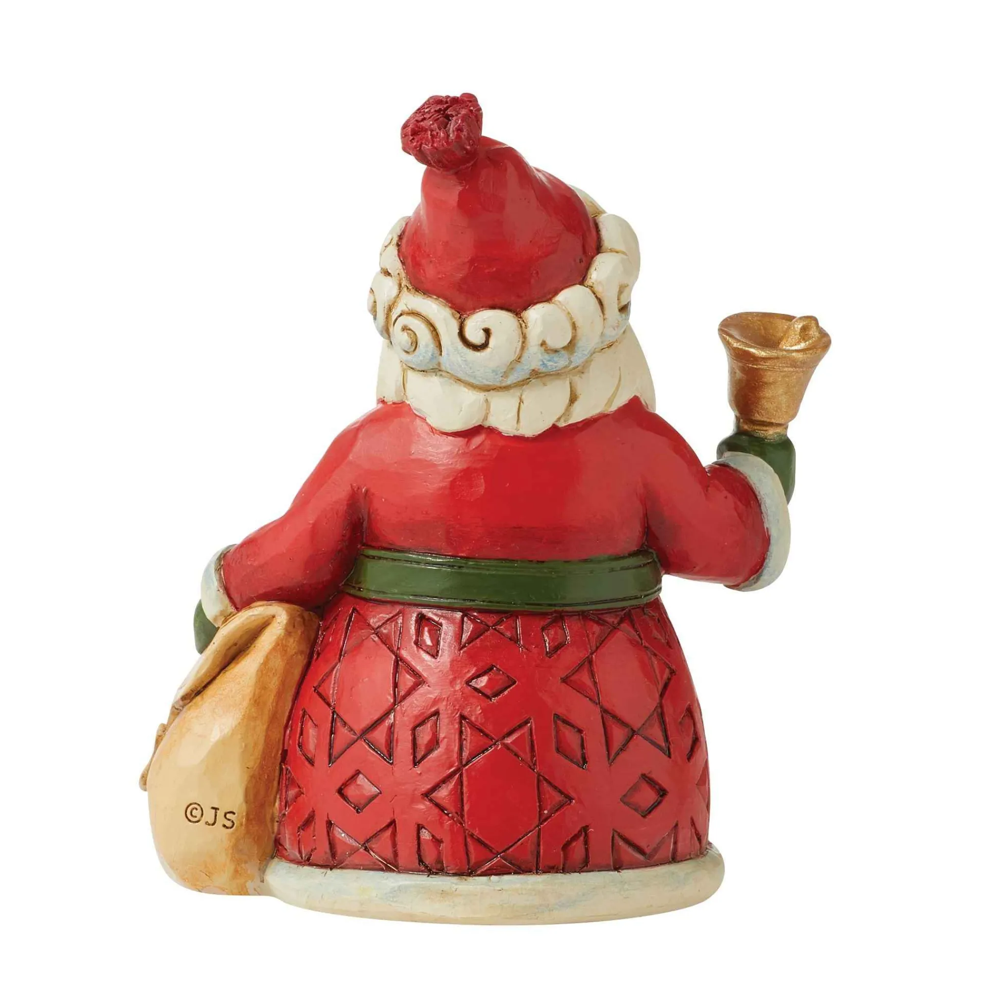 Jim Shore Heartwood Creek Mini Santa With Bell And Bag