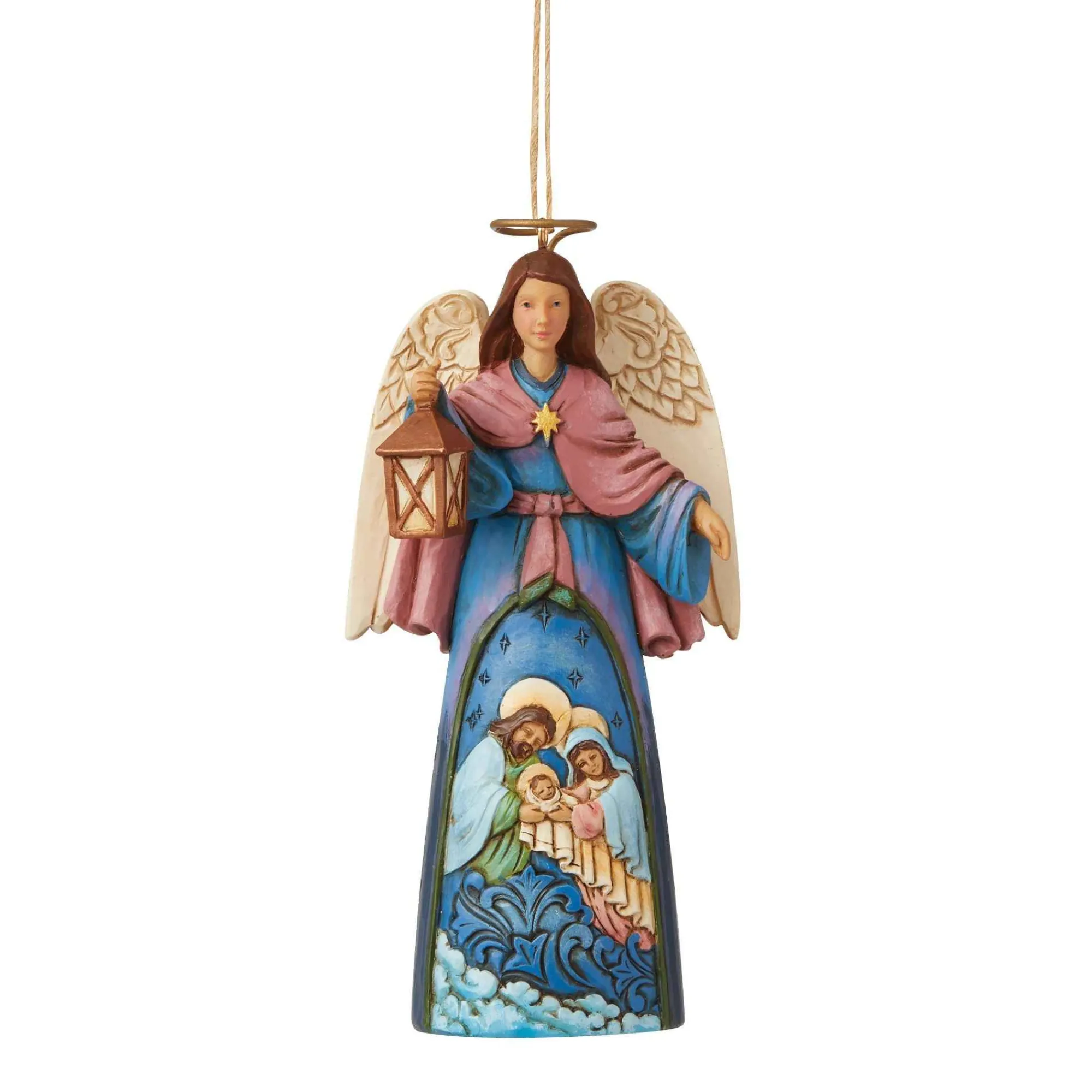 Jim Shore Heartwood Creek Nativity Angel Lantern Orn
