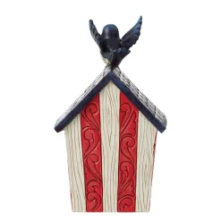 Jim Shore Heartwood Creek Patriotic Decorative Birdhouse