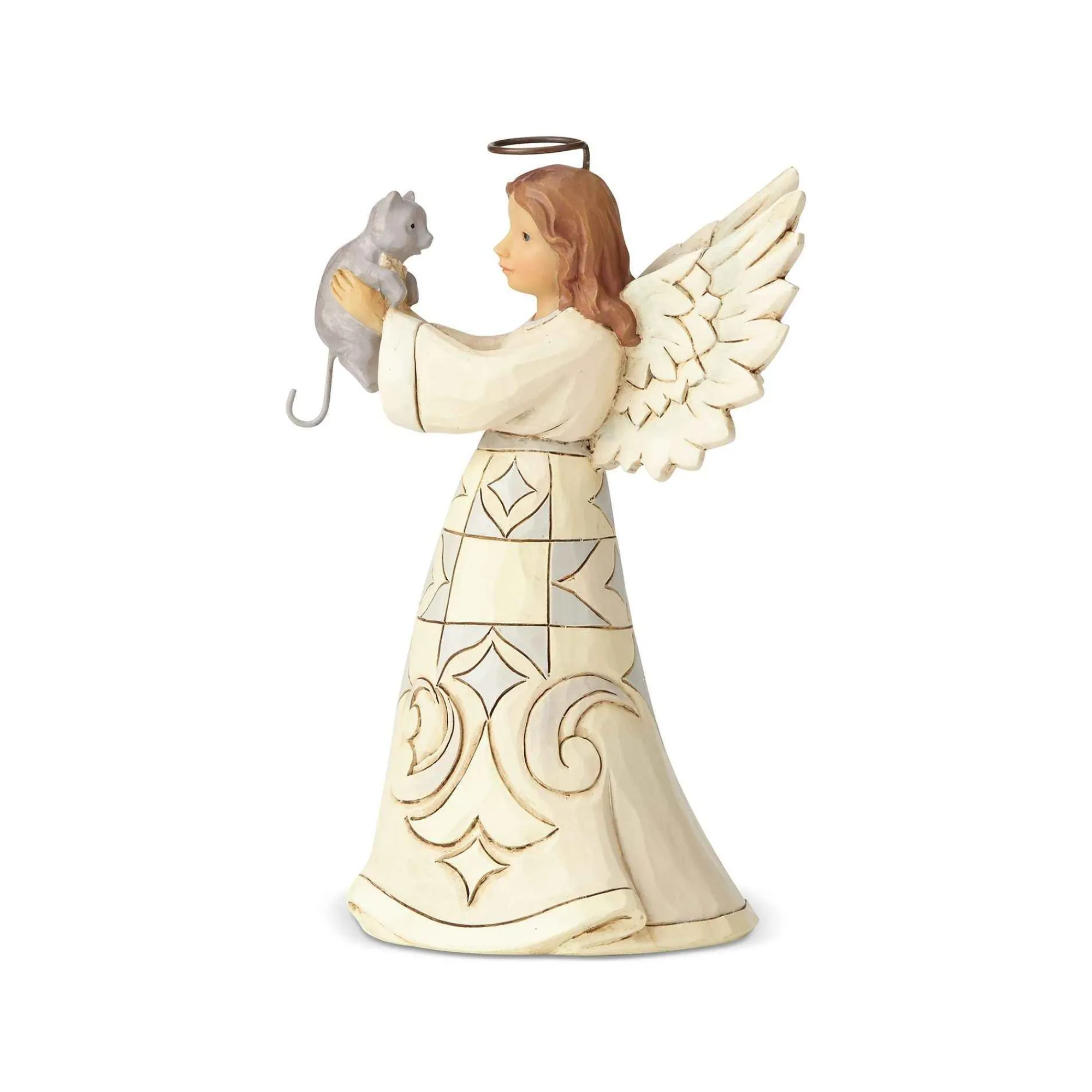 Jim Shore Heartwood Creek Pint Sized Angel With Cat