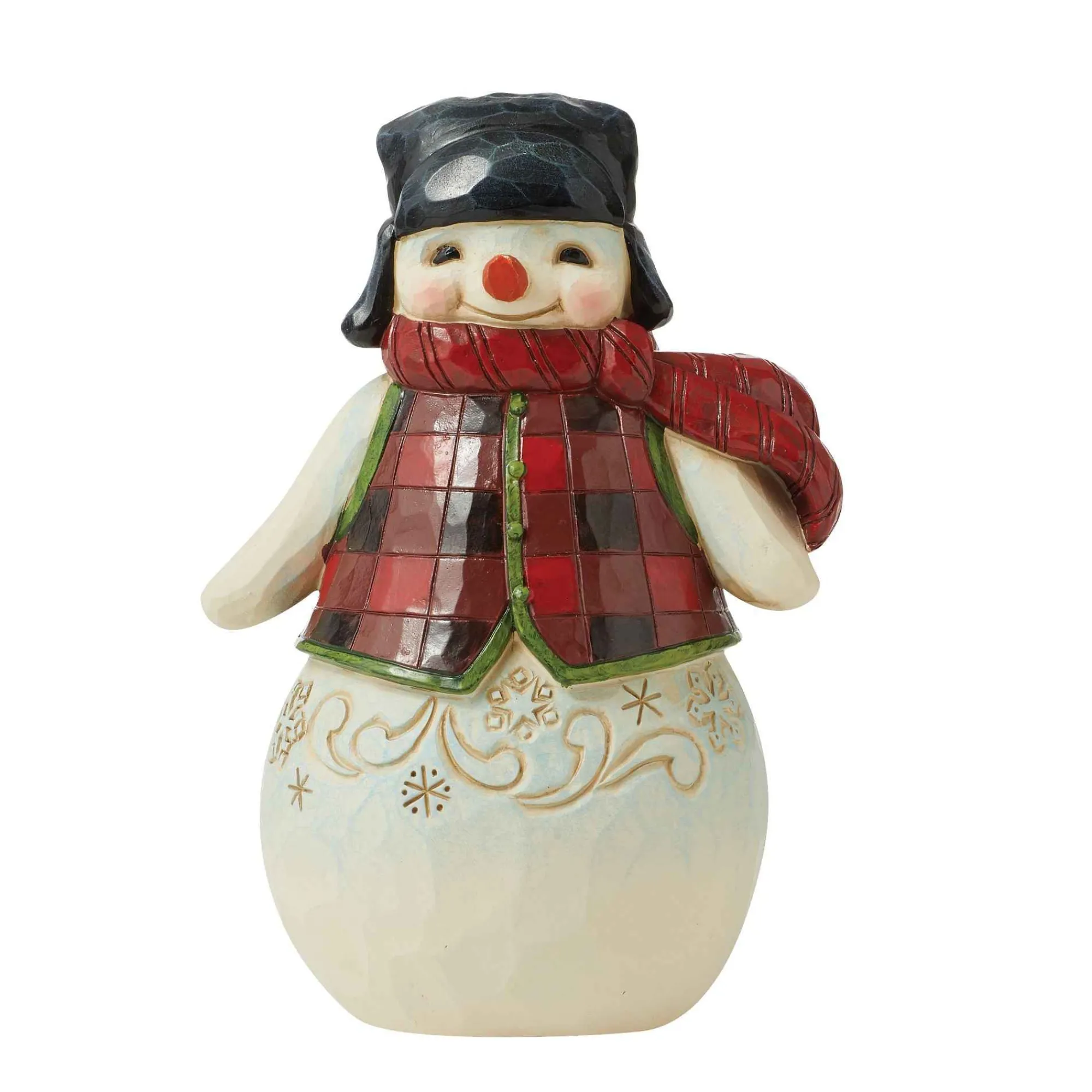 Jim Shore Heartwood Creek Pint Sized Snowman In Plaid