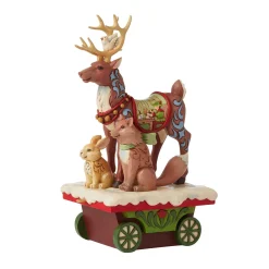 Jim Shore Heartwood Creek Reindeer And Animals Train Car