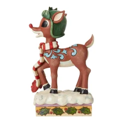 Rudolph Traditions by Jim Shore Rudolph In Aviator Hat