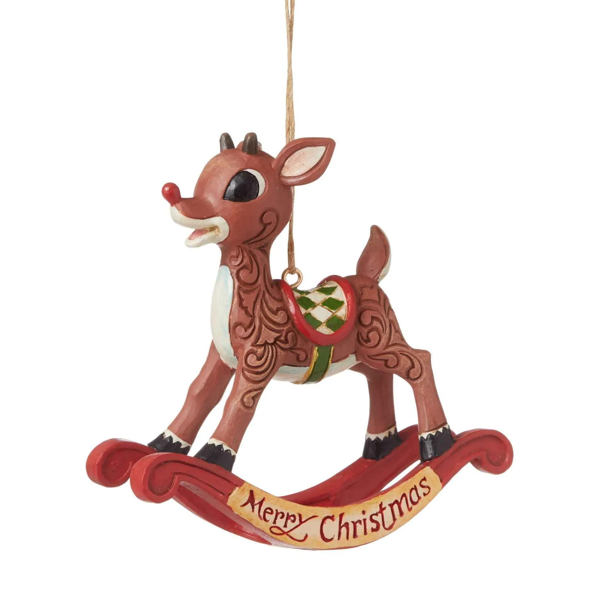 Rudolph Traditions by Jim Shore Rudolph Rocking Horse Ornament