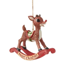 Rudolph Traditions by Jim Shore Rudolph Rocking Horse Ornament
