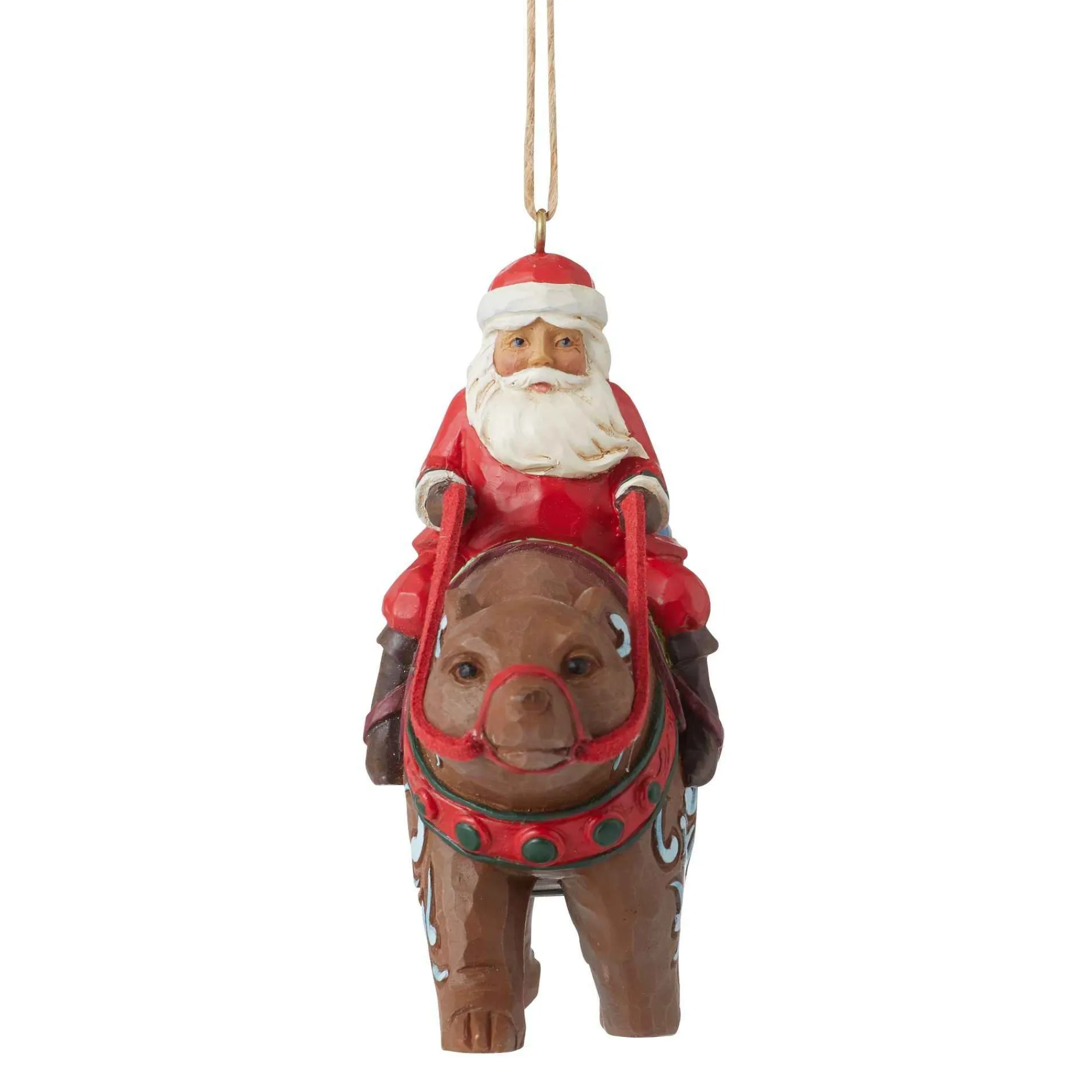 Jim Shore Heartwood Creek Santa Riding Bear Ornament