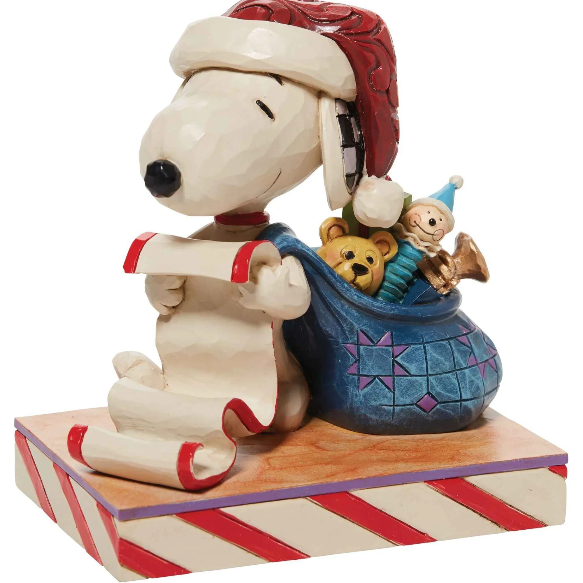 Peanuts by Jim Shore Santa Snoopy With List And Bag