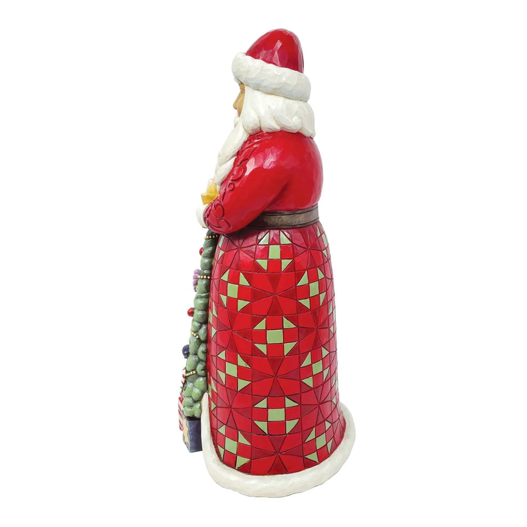 Jim Shore Heartwood Creek Santa With Christmas Tree Coat