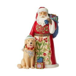 Jim Shore Heartwood Creek Santa With Dog