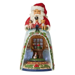 Jim Shore Heartwood Creek Santa Workshop Lighted Rotator