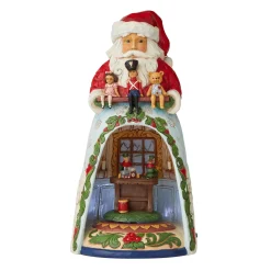 Jim Shore Heartwood Creek Santa Workshop Lighted Rotator