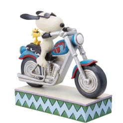 Peanuts by Jim Shore Snoopy & Woodstock Riding Moto