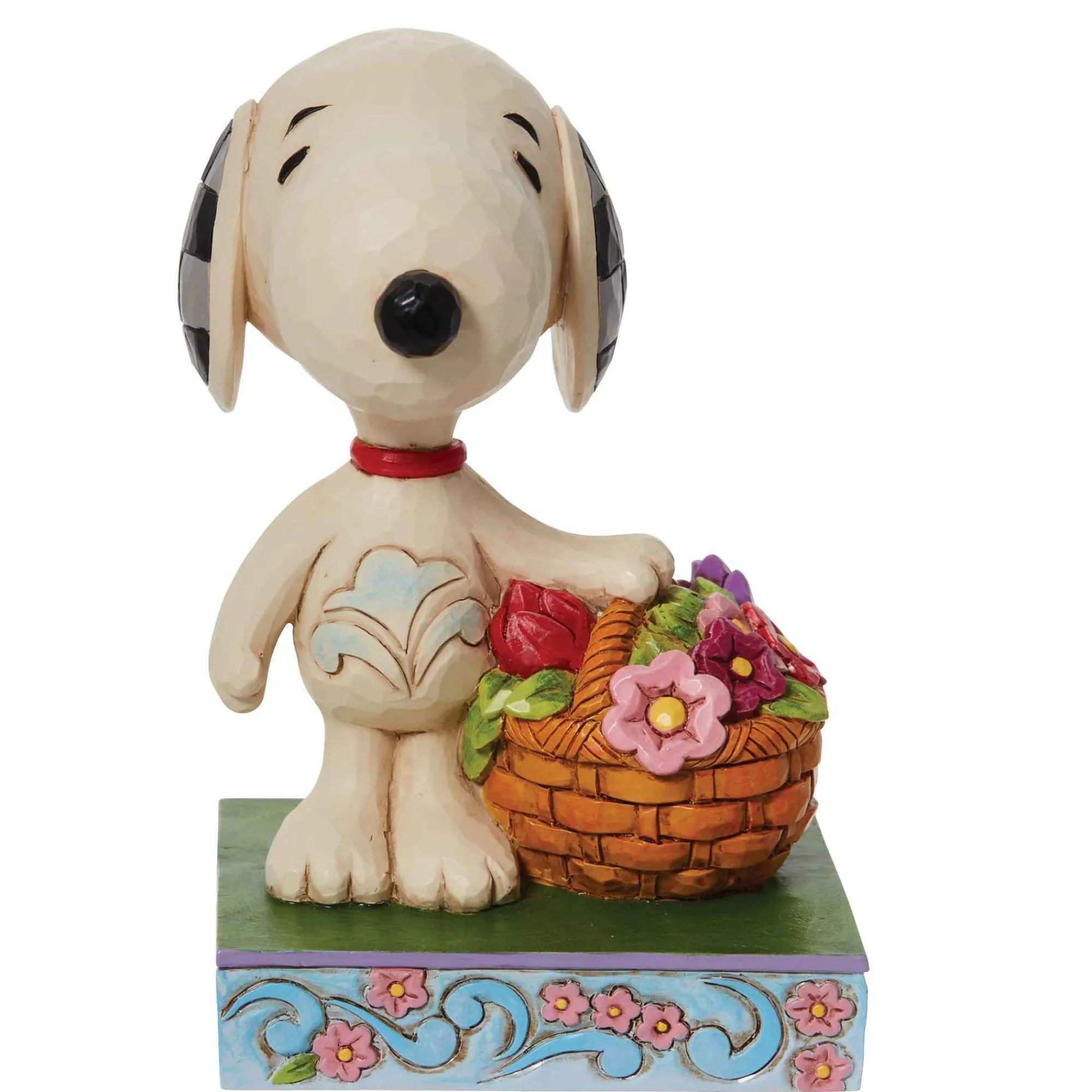 Peanuts by Jim Shore Snoopy Basket Of Tulips