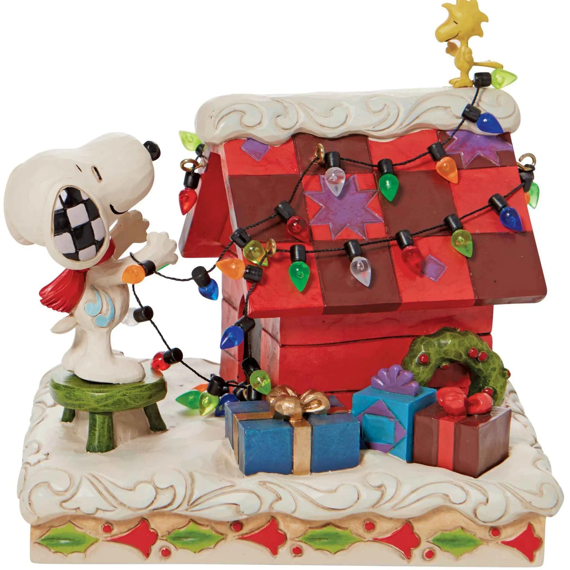 Peanuts by Jim Shore Snoopy With Ws Decorating Dog