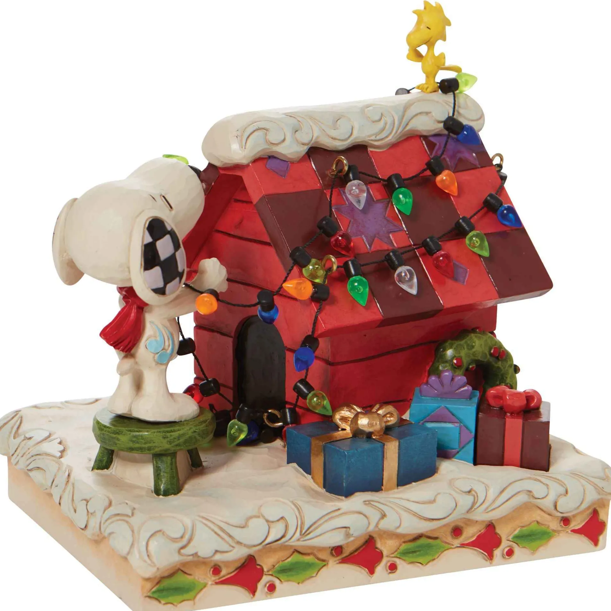 Peanuts by Jim Shore Snoopy With Ws Decorating Dog