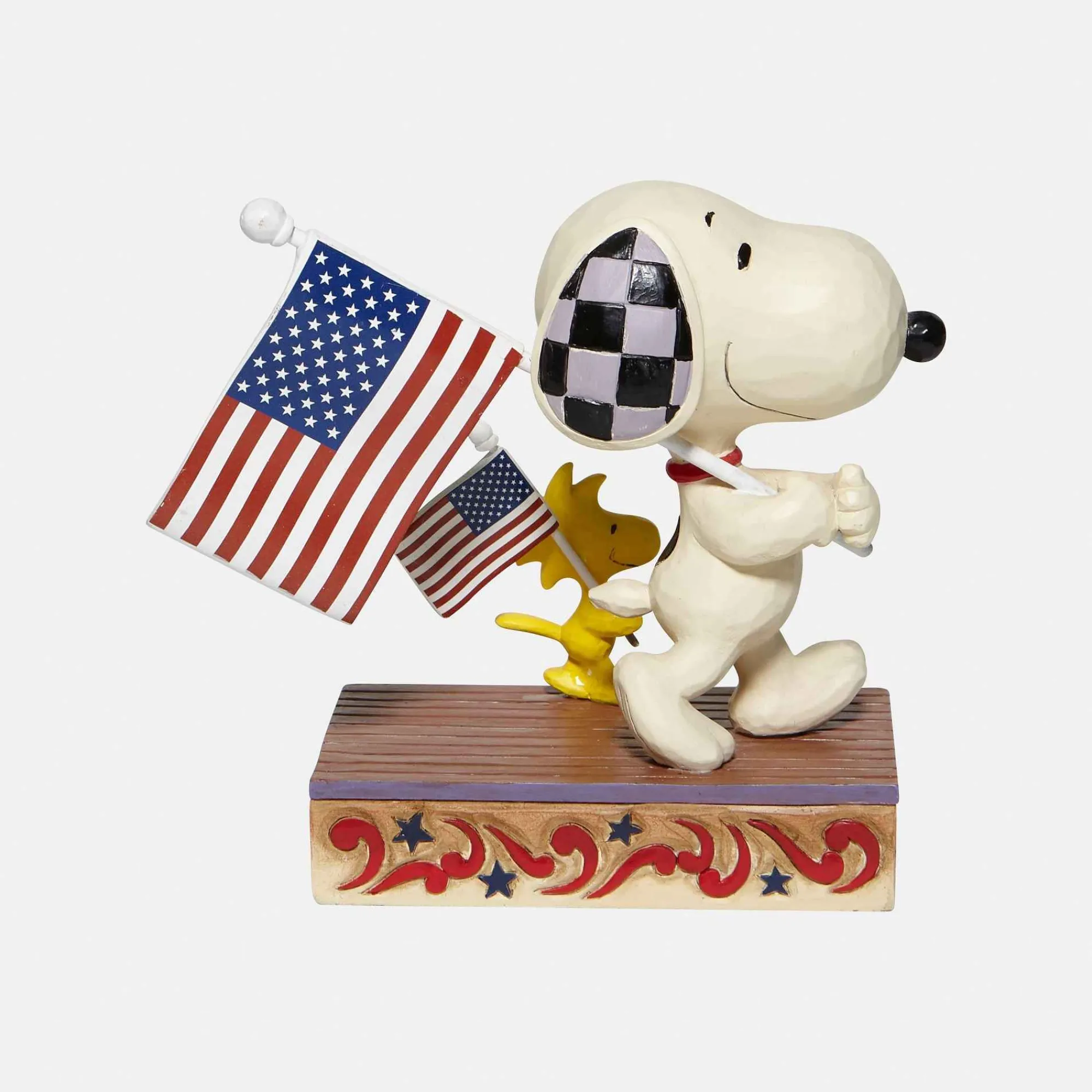 Peanuts by Jim Shore Snoopy/Woodstock With Flags
