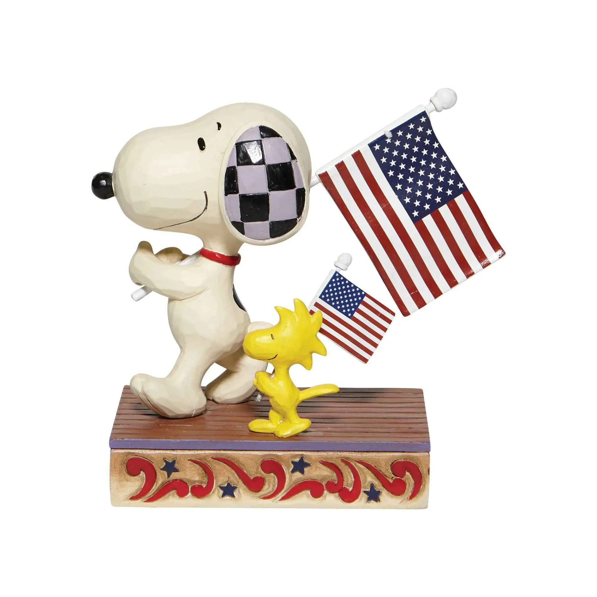 Peanuts by Jim Shore Snoopy/Woodstock With Flags