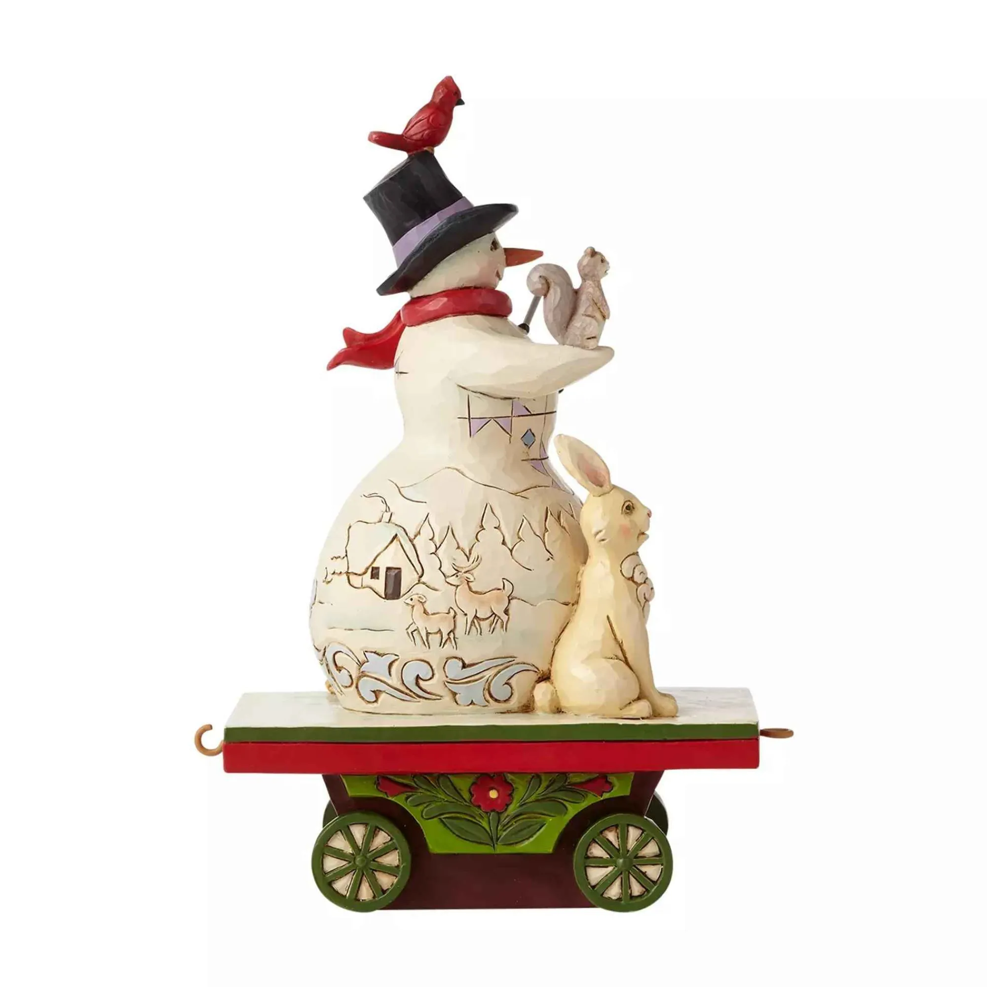 Jim Shore Heartwood Creek Snowman On Train Car