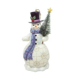 Jim Shore Heartwood Creek Snowman With Sisal Tree Orn