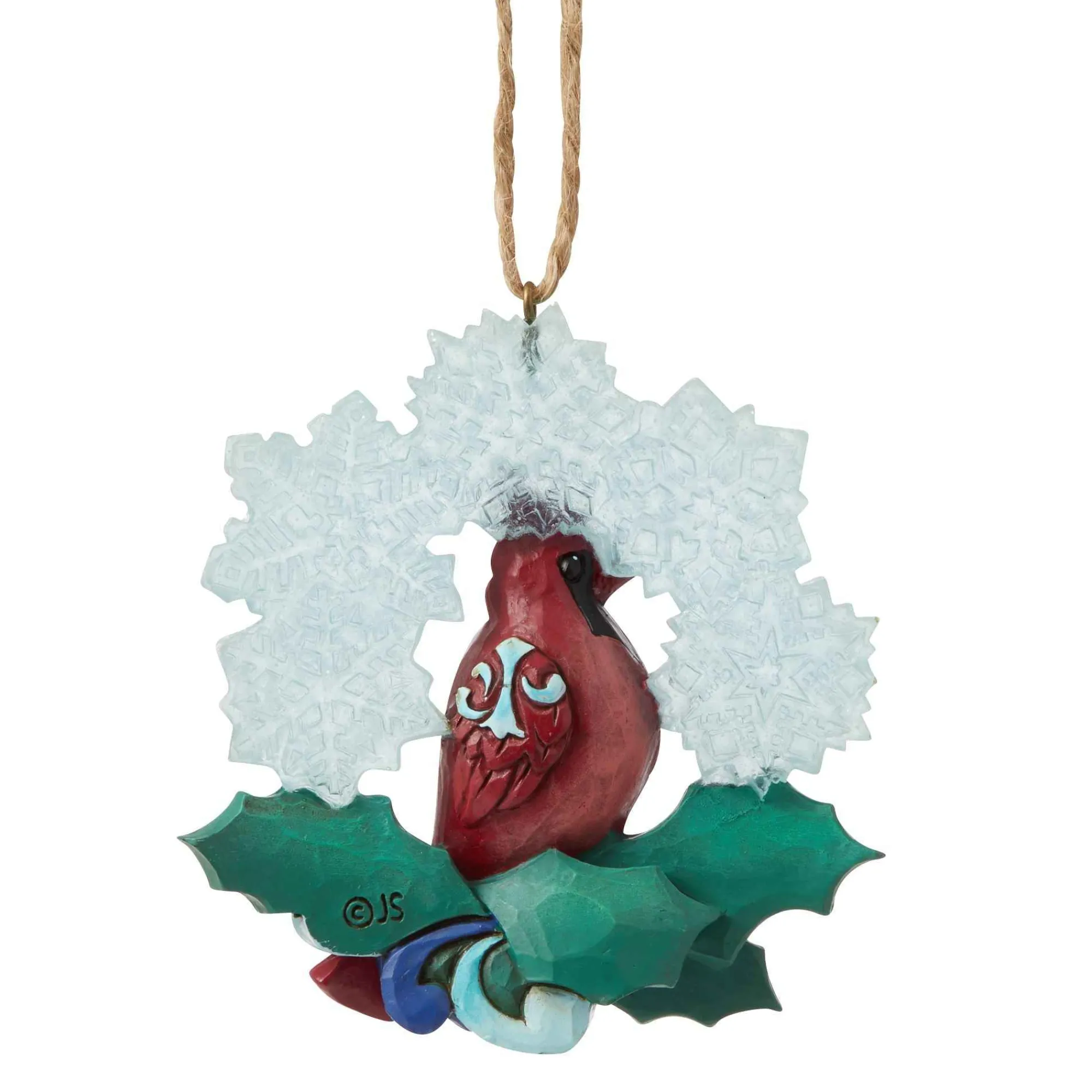 Jim Shore Heartwood Creek Wonderlnd Cardinal Snowflakeor
